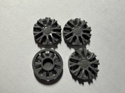 LEGO KOŁPAKI DO KOLA 18976 DARK BLUISH GRAY 24308b 4 szt