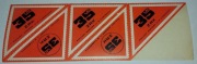 5 naklejek 35 lat ZRK UNITRA - oryginał z ok.1984 roku pomarańczowe