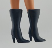 Buty dla lalki Barbie standard, niskich, wysokich i Curvy czarne kozaki