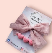 Zestaw spinek tiulowa kokarda plus spinka serduszka