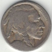 USA 5 centów 1913-1938 Bizon Indianin nieczytelna data nr 5