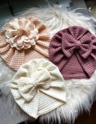 Czapki turbany dla dziewczynki 6-18 msc 