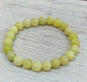Bransoletka z jadeitu cytrynowego kulka 8mm 