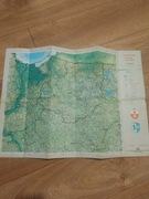 Mapa województwa Elbląskiego i olsztyńskiego 1981 rok