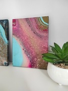 "Ukojenie" obraz abstrakcja Pouring