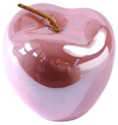 RÓŻOWE JABŁKO FIGURKA CERAMICZNA 9 cm DEKORACJA OZDOBA do dekoracji