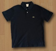 Lacoste Polo Granatowe Krokodyl XL Haft Klasyczne Piqué Vintage Preppy