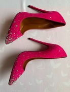 Różowe szpilki z dzetami Nina Basco