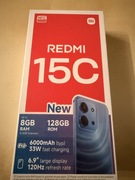 Telefon Redmi 15c 128 gb, NOWY