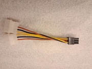 Kabel przejściówka zasilania 2x MOLEX - PCI-E PCI-Express 6pin