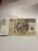 200 zł seria AA 2015r