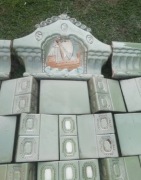 Piec kaflowy oliwkowy Gdański Kaszuby kominek 