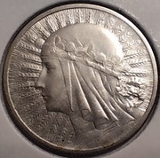 2 złote 1932 Głowa Kobiety Jadwiga Polonia Srebro Ag  Wyjątkowa Piękna
