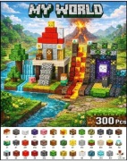 Klocki magnetyczne typu Minecraft 300sztuk i 5 figurek, mocne magnesy