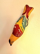 Ptaszek, rzeźba ludowa w drewnie, vintage