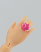 Pierścionek biżuteria dla lalek Barbie kwiatek