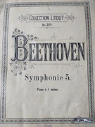 Nuty V Symfonii Beethovena na fortepian na 4 ręce 