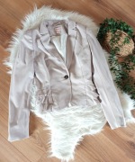 H&M szara beżowa elegancka damska marynarka 36S żakiet damski szary