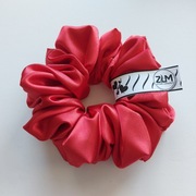 Guma do włosów, frotka, satynowa, czerwona, rozmiar L