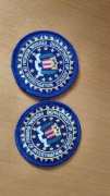 orginalne używane naszywki FBI z rzepami do munduru w bardzo dobrym stanie