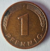 Niemcy RFN 1 fenig pfennig 1983 mennica F i J