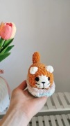 Kotek na szydełku handmade, dekoracja