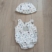 Niemowlęcy komplet w ślicznych kolorach body kapelusz 68 74 cool club