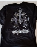 T-shirt Chrome Hearts Cross Czarny Koszulka z Krzyżami XXL Streetwear