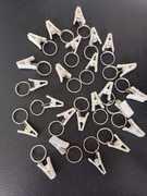 Zestaw 12 sztuk uchwytów/żabek do karnisza