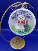 Bombka3d Z  ręcznie wykonanym West Highland white terrier 