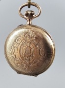 Złoty zegarek -  wisior 333 8k  27 mm 18 gram 1890 rok