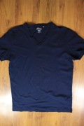T-shirt s.Oliver r. XL granatowy dekolt v męski kr rękaw bawełna 