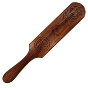 Packa BDSM wykonana z drewna parotta Motyw skorpiona