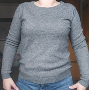 Scotch & Soda Maison Scotch sweter damski szary wełniany wełna kaszmir S 36