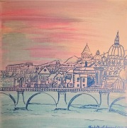 Obraz  farbami akrylowymi 40x40 