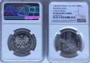1000 ZŁ Próba NIKIEL PRZEMYSŁAW II Półp. 1985 NGC PF68 2 MAX