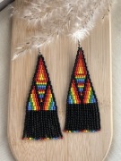 Kolczyki z japońskich koralików.