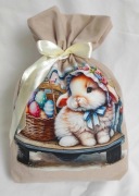 Worek prezentowy Wielkanoc, materiałowy Duży 