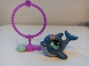 Littlest pet shop delfin + obręcz i rybka 