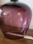 Wazon wielki kielich koniakówka fioletowy PRL vintage bakłażan 19cm