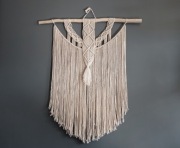 MAKRAMA ZE SZNURKÓW WISZĄCA OZDOBA NA ŚCIANĘ boho 