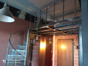 Schody, kręcone, stalowe, ażurowe, antresola