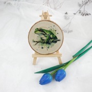 Plaster drewna pod kubek - zawieszka - żaba