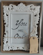 Piękna nowa ramka na zdjęcia vintage retro Glamour biała 10x15 