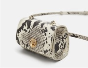 ZARA * TOREBKA NA ŁAŃCUSZKU LUB PASKU MINI BIODROWA NERKA WĘŻOWA