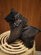 Buty botki sztyblety damskie całe skóra naturalna 36