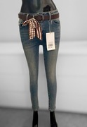 Nowe Jeansy Damskie Skinny z paskiem / New Denim 7G's Core, Kolor Vintage,S