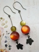 Liście klonu listki kolczyki vintage Fashion Jewelry modne