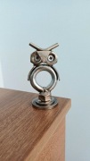 Sowa metalowa figurka rzeźba Handmade 