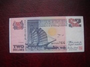 BANKNOT SINGAPUR - 2 DOLARY  1992 r.